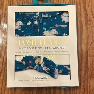 Posh Peanut Nella Footie and Headwrap Set-18-24M